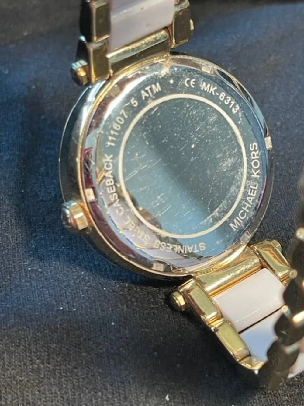 Michael Kors White and Gold Watch